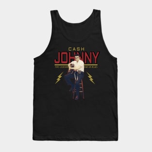 Retro Johnny Cash - The Legendary Music Country man in black Tank Top
